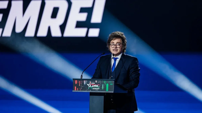 Javier Milei en Hungría.