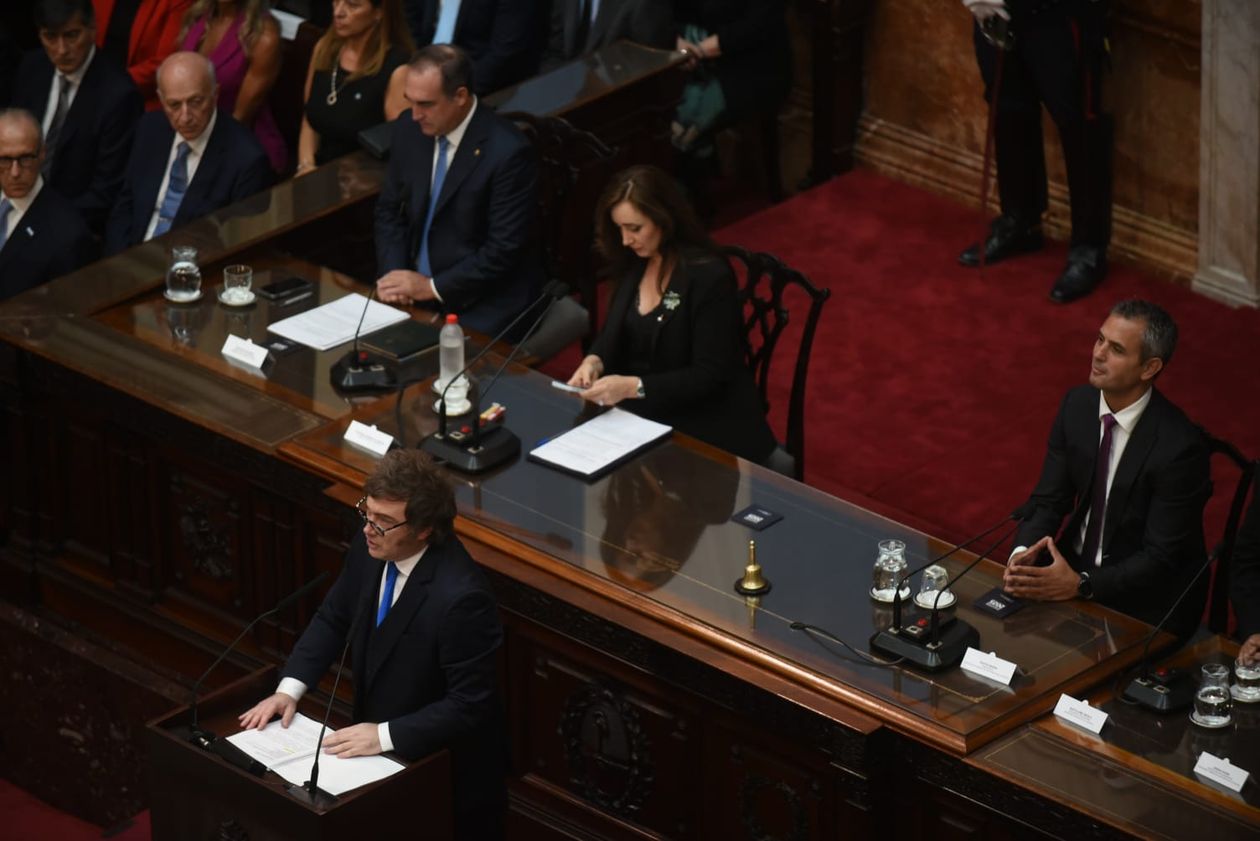 Javier Milei en la Asamblea Legislativa 2026.