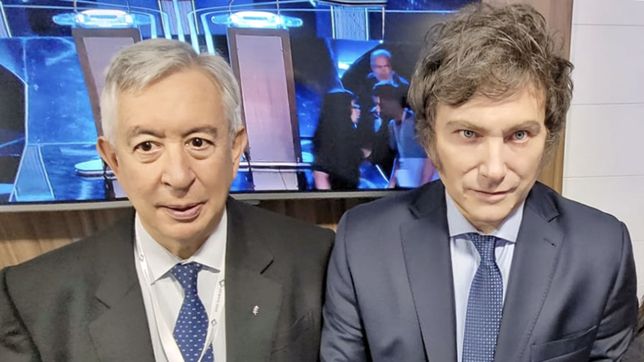 Gustavo Morón y Javier Milei.