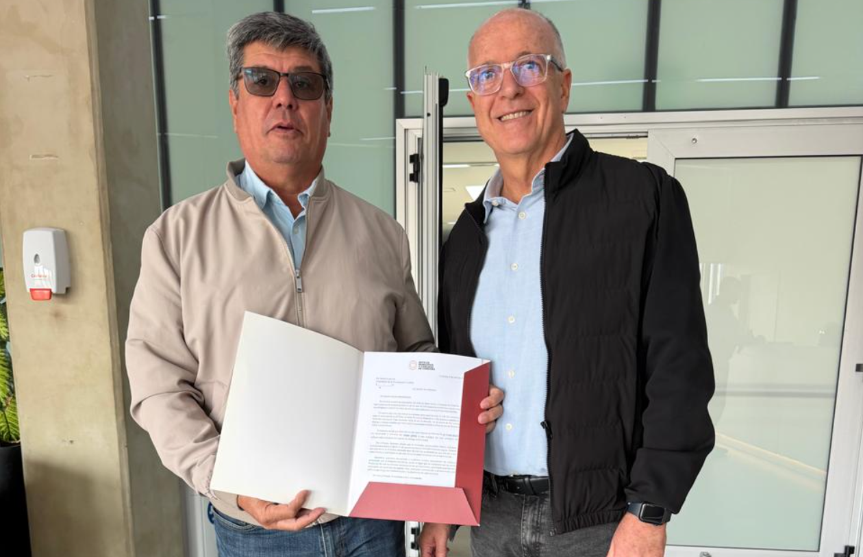 Ruben Dagum y Roberto Casari, autoridades del Foro de Intendentes radicales de Córdoba