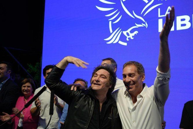 Javier Milei y Diego Santilli