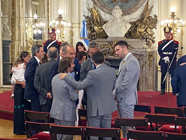 Martín Menem, Lule Menem, Santiago Viola, Javier Lanari y Sharif Menem.