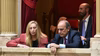 Guillermo Francos, junto a Karina Milei.