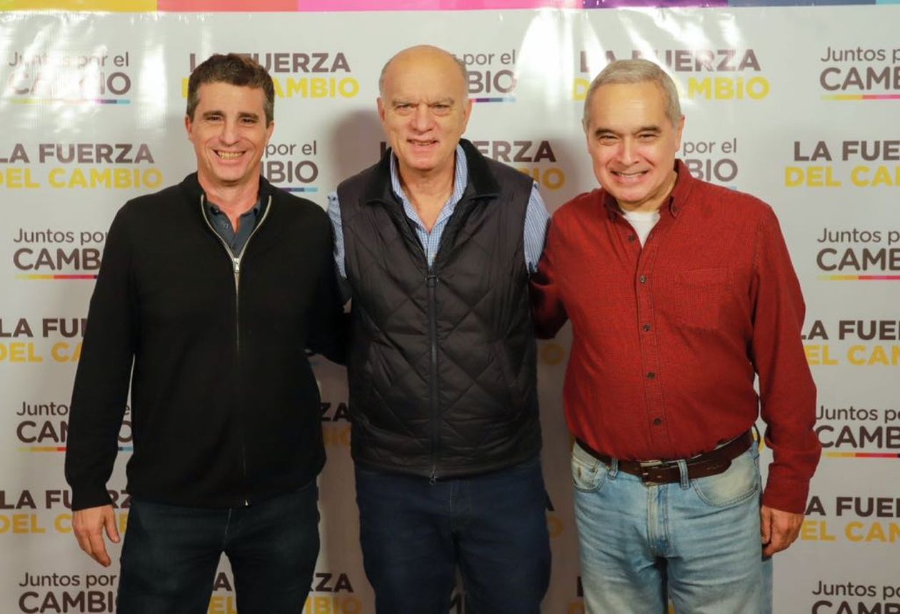 Juan Pablo Allan, Néstor Grindetti y Marcelo Romero