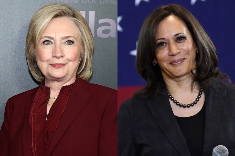 Hillary Clinton y Kamala Harris.