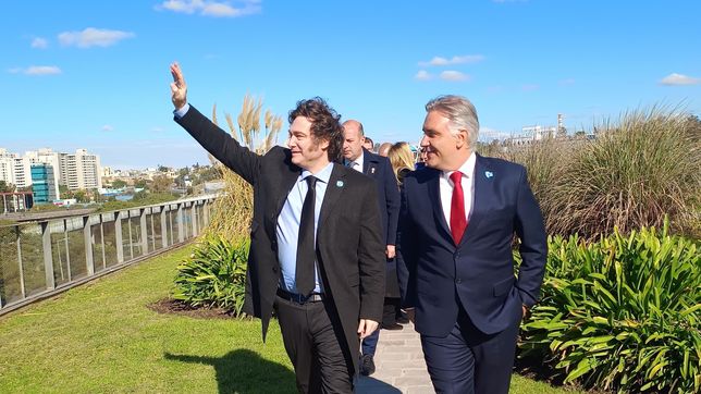 EL gobernador de Córdoba, Martín Llaryora y el presidente Javier Milei, entre las mediciones.