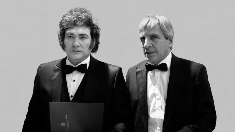 Javier Milei y Toto Caputo.
