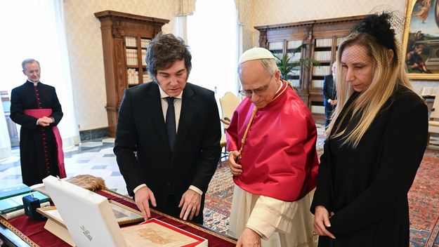 Javier Milei y León XIV, en Roma.&nbsp;