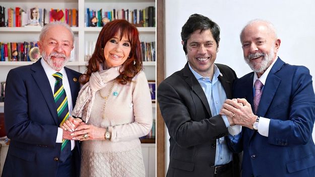 Luiz Inácio Lula da Silva, entre Cristina Fernández de Kirchner y Axel Kicillof. Canciones de ayer, de hoy y… ¿de siempre? Brasil le habla al peronismo.