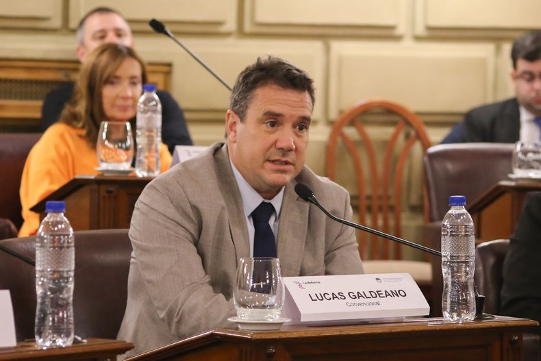 Lucas Galdeano durante la Convención Constituyente de Santa Fe
