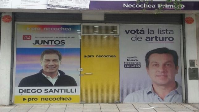 necochea: intendente pego su boleta vecinal a la de santilli y desato la polemica