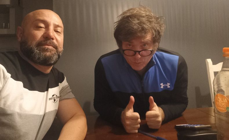 Diego Spagnuolo con Javier Mileinbsp