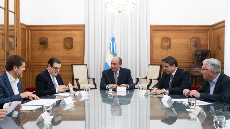 Gerardo Zamora y Guillermo Francos reunidos en Casa Rosada, el pasado 2 de julio. 