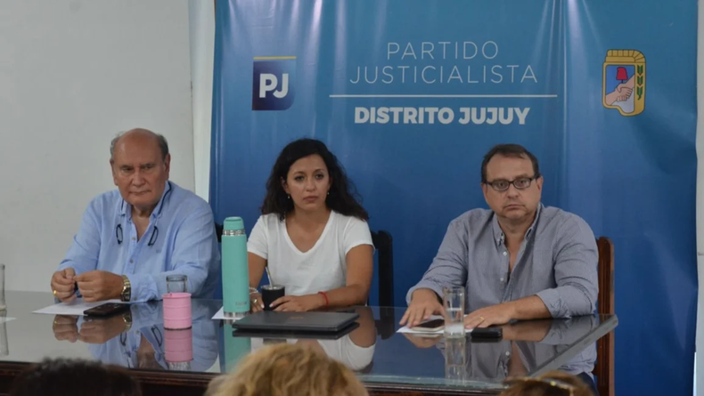 Leila Chaher junto a Rubén Rivarola y Guillermo Snopek.  