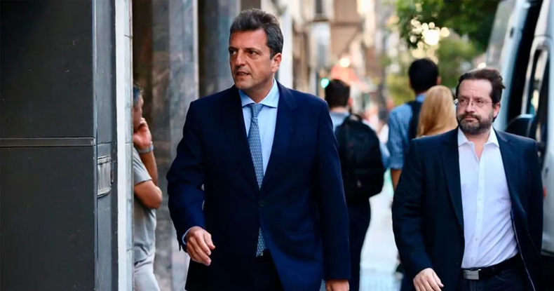 Sergio Massa, junto al titular del INDEC, Marco Lavagna. 