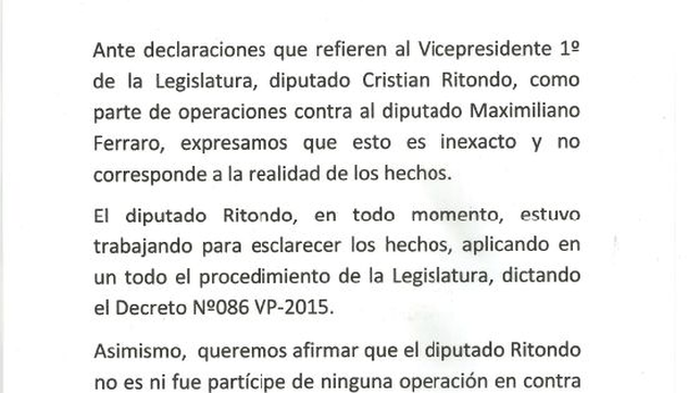 insolito: hasta los propios diputados de carrio la desmienten y defendien a ritondo