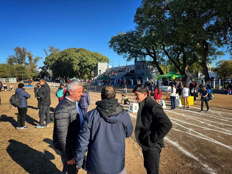 Walser, durante una recorrida con Villalba.