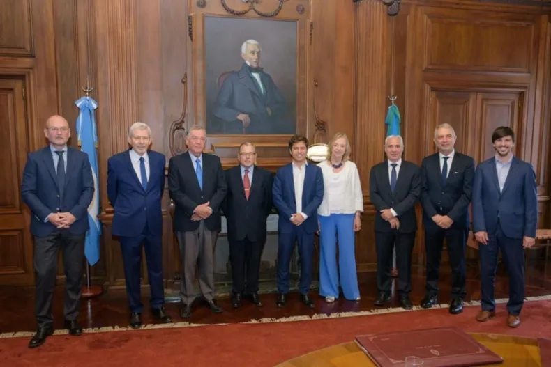 La primera foto de Axel Kicillof con la Suprema Corte al inicio de su mandato 