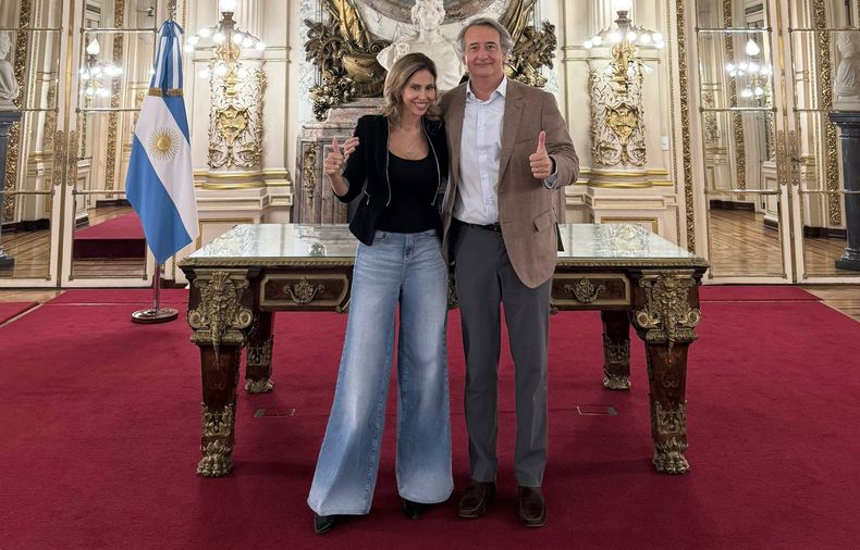 Romina Diez junto a Nicolas Mayoraz.
