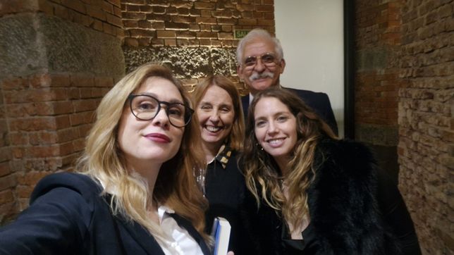 Cecilia Ibáñez con sus colegas,&nbsp; luego de volver al bloque de Javier Milei.&nbsp;