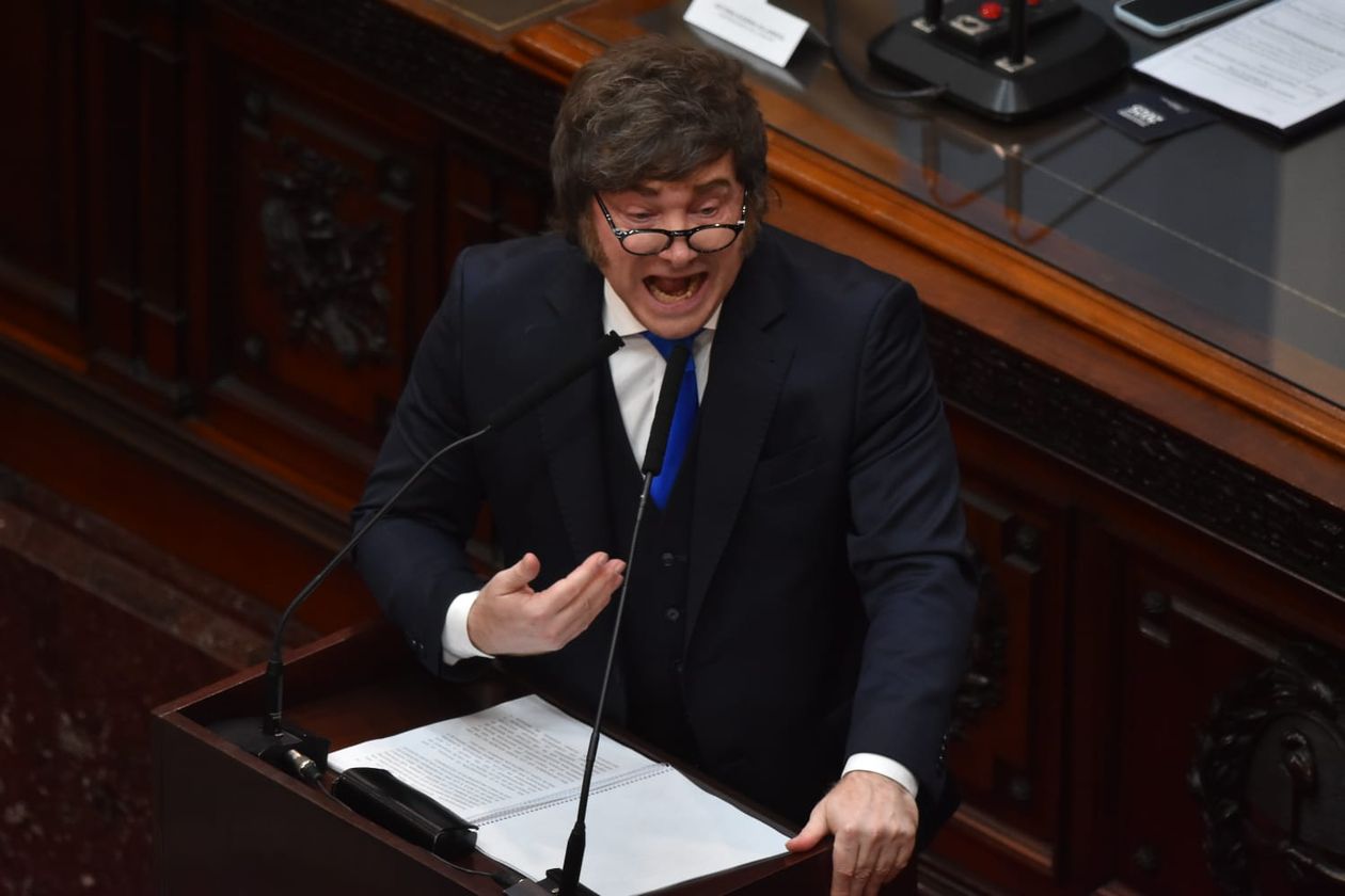Javier Milei en la Asamblea Legislativa 2026.