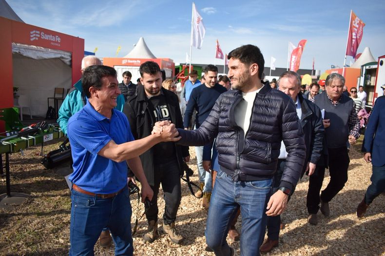 Maximiliano Pullaro en Agroactiva, donde present&oacute; l&iacute;neas de cr&eacute;dito del NBSF.