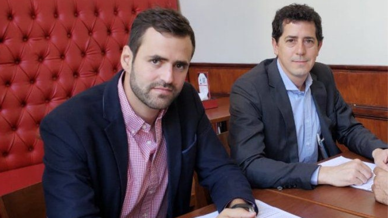 Emiliano Estrada, el diputado salteño que asumió un cargo en el PJ, y Wado de Pedro.&nbsp;
