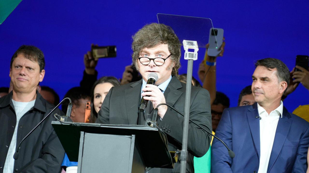 Javier Milei en Brasil.&nbsp;