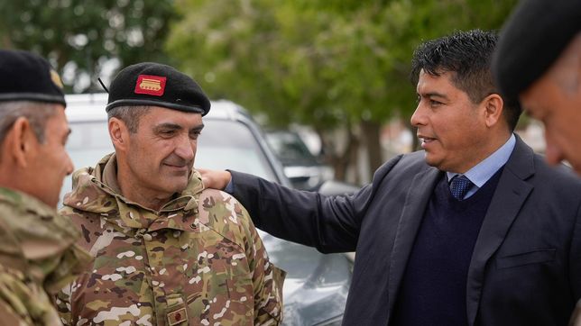 Gustavo Sívori y el gobernador de Santa Cruz, Claudio Vidal