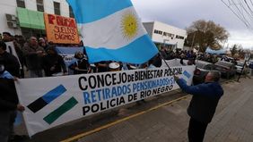Policías de Río Negro acamparán en Viedma.&nbsp;