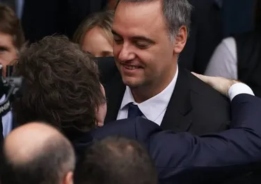 Manuel Adorni y Javier MIlei.&nbsp;