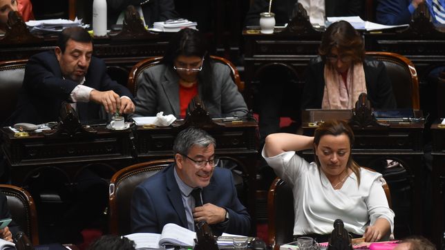 Germán Martínez y Cecilia Moreau, autoridades de Unión por la Patria.&nbsp;