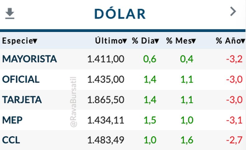 Fuente: Rava Bursátil. Fuente: Rava Bursátil.