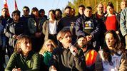 Romina del Plá y Nicolás del Caño, principales candidatos del Frente de Izquierda, de campaña en el conurbano&nbsp;
