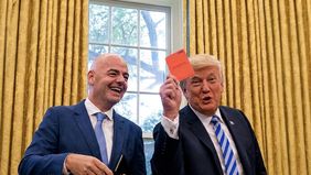 Gianni Infantino y Donald Trump en la Casa Blanca. (Captura de video).