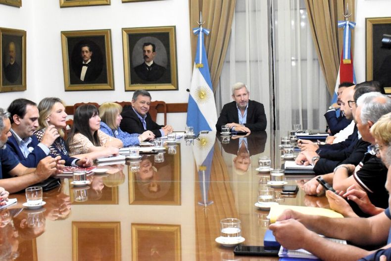 Rogelio Frigerio, en enero, cuando la relación con los sindicatos docentes corría sobre rieles..