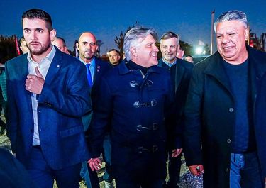 Juan Manuel Cavagliatto, Martín Llaryora y Chiqui Tapia en Córdoba
