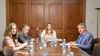 Hynes, Gramajo, la presidenta de la comisión bicameral Lionella Cattalini y Fabián Bastía, espada pullarista.