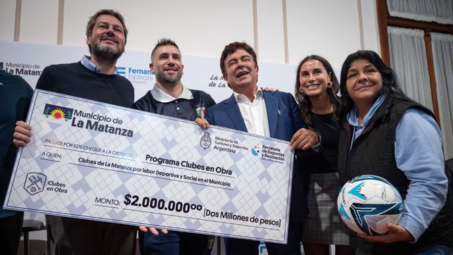 lammens en la matanza: estamos llevando adelante una inversion historica para los clubes