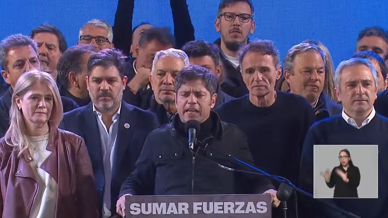 Axel Kicillof desde La Plata.