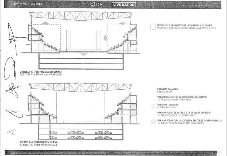 Los renders del proyecto de reforma del Luna Park que se habría impuesto en la compulsa que dispuso la Iglesia