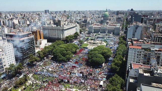 Marcha de la CGT al Congreso