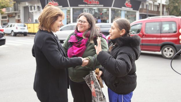 Patricia Bullrich, en modo campaña en la Ciudad. Patricia Bullrich, en modo campaña en la Ciudad.