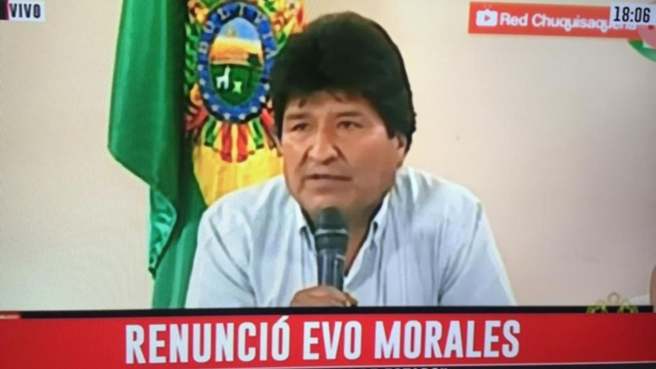 Golpe de Estado consumado en Bolivia: renunció Evo Morales