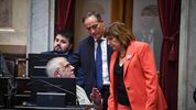 Patricia Bullirch junto a Juan Carlos Pagotto, cercano a Karina Milei.&nbsp;