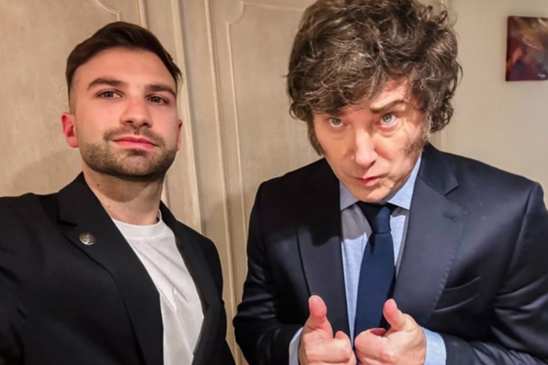 El lobista y el Presidente: Mauricio Novelli y Javier Milei.