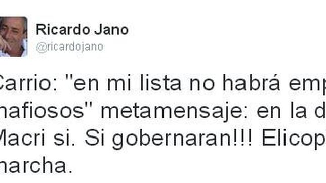 la confusion de jano por su pasado radical y el helicoptero