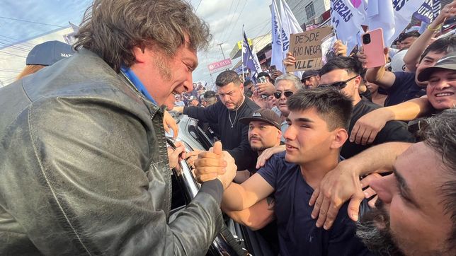 Milei en campaña.&nbsp;