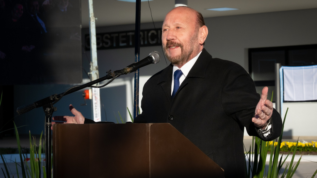 GIldo Insfrán en el último acto de gestión durante el virtual cierre de campaña del oficialismo en Formosa. 