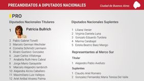 Exclusivo: la lista completa de los diputados nacionales del PRO para la Ciudad